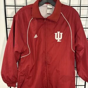 Indiana Hoosiers IU Adidas NCAA Women's Red Full Zip Jacket L (14/16)Embroidered
